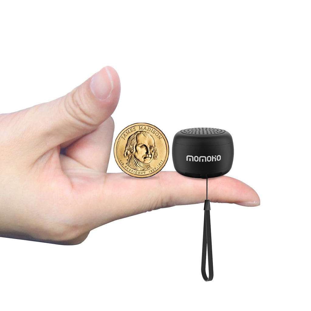 Black Mini Bluetooth Speaker with Built-in Mic W624