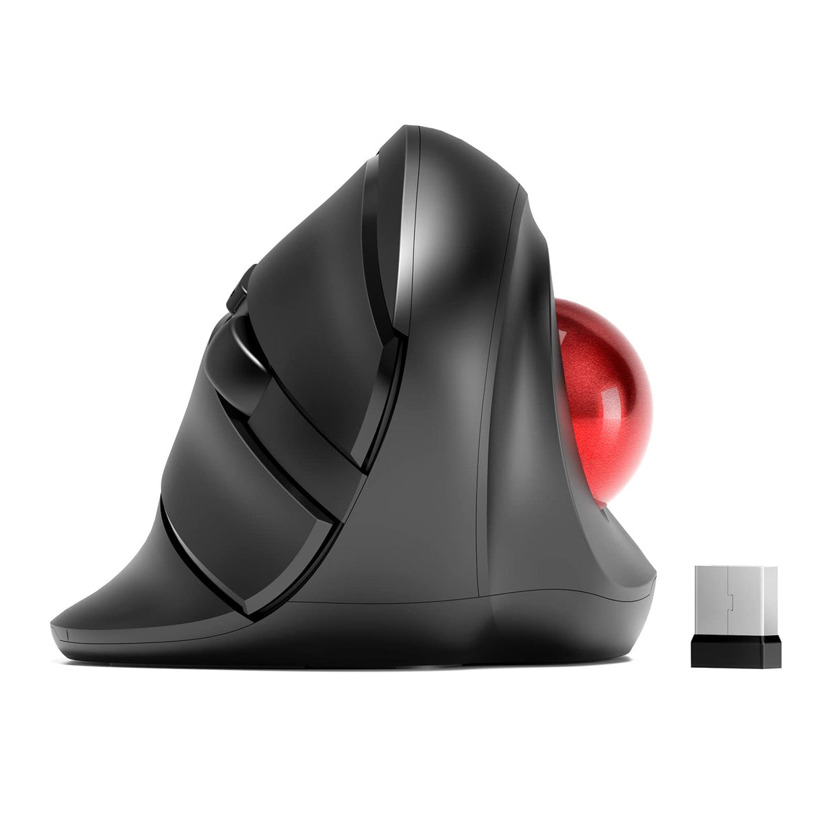 Wireless Ergonomic Trackball Mouse, 3 Adjustable DPI, Black M86535
