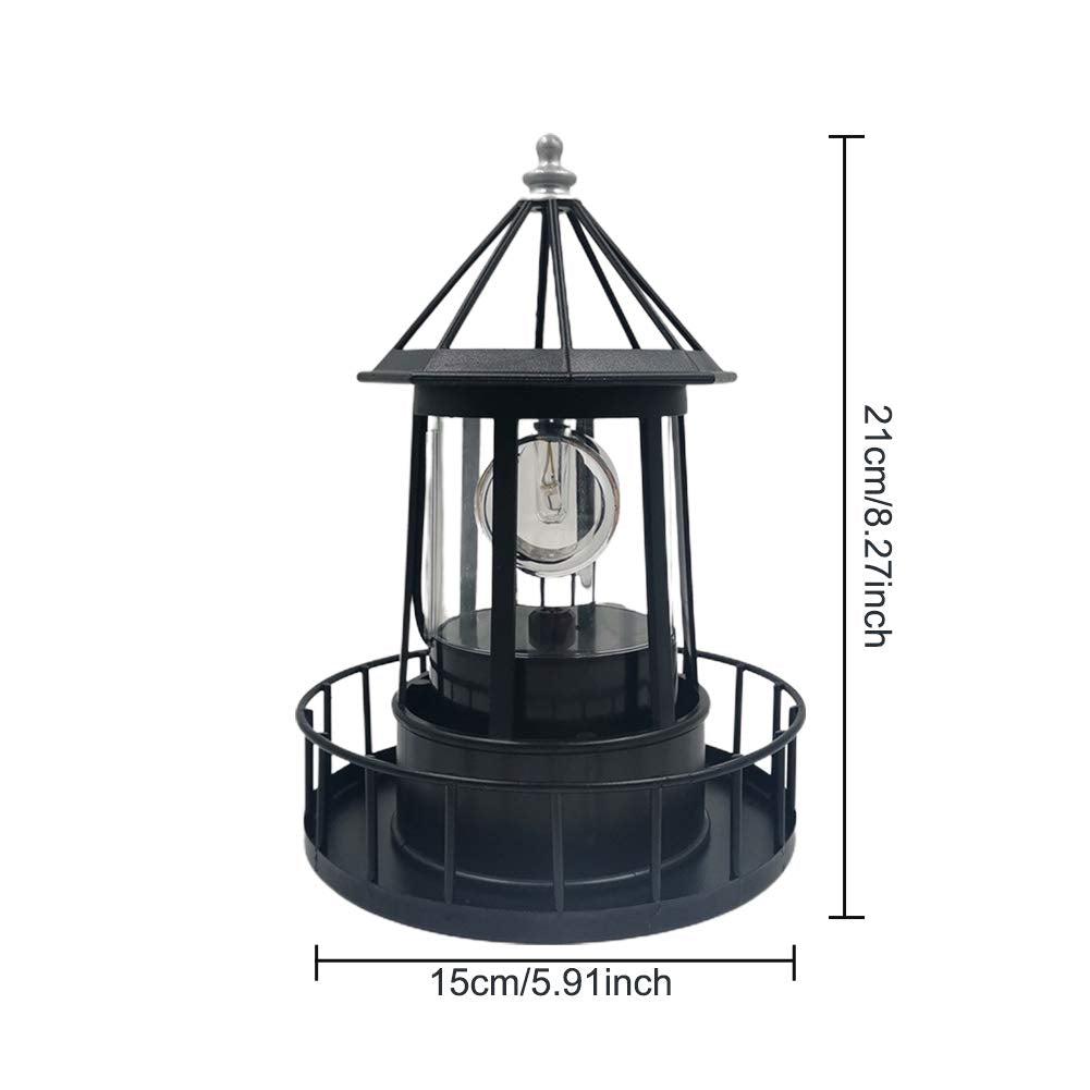 Solar LED Rotating Lighthouse Light F37059