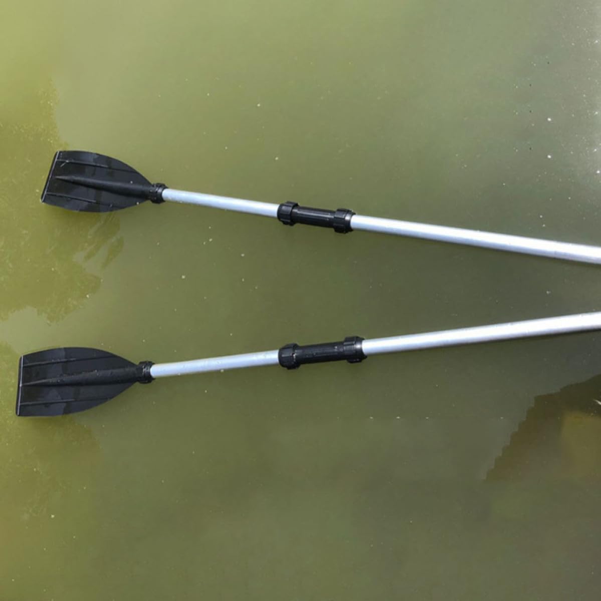 2pcs Aluminum Alloy Kayak Paddle Adjustable Telescopic Shaft E88212