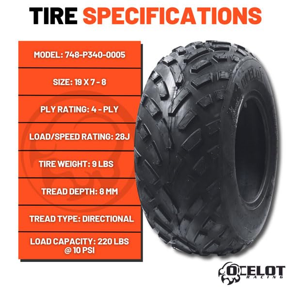 19x7-8 All Terrain 4-Ply ATV Tires L279783