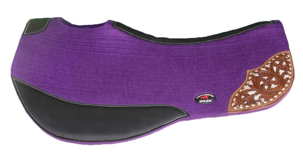 32" x 32" Western Contoured Wool Felt Saddle Pad Y68324