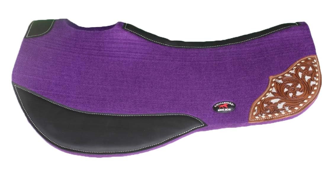 32" x 32" Western Contoured Wool Felt Saddle Pad Y68324