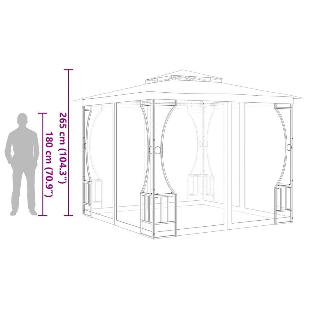 9.8'x9.8' Pop Up Outdoor Gazebo with Mosquito Netting T642326
