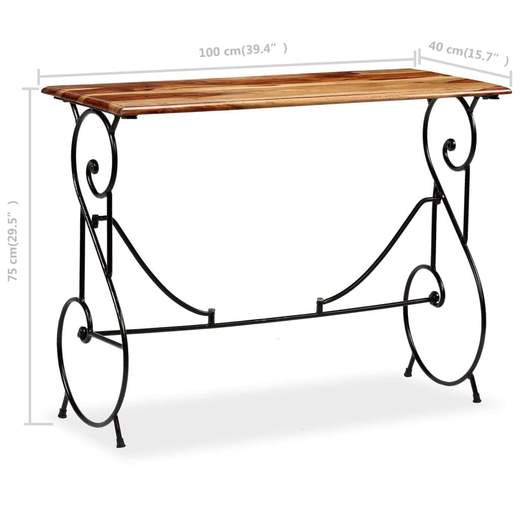 Solid Sheesham Wood Console Table 39.4"x15.7"x29.5" G43002
