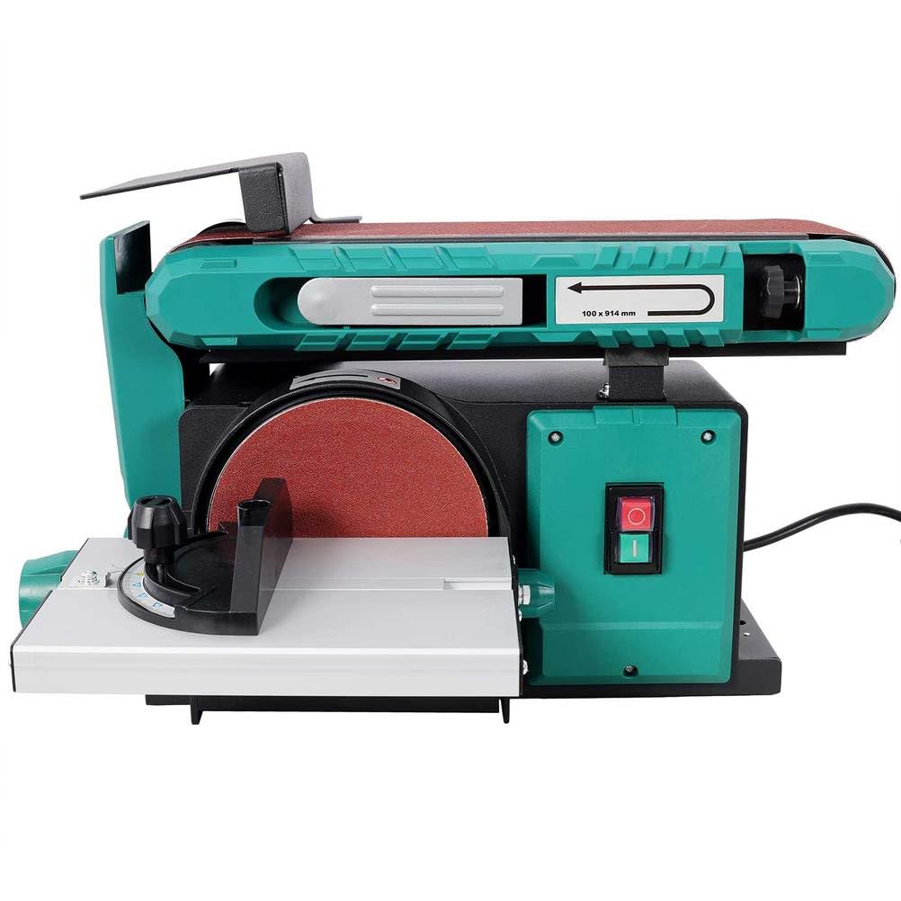 Benchtop Belt and Disc Sander, 4x36 Belt & 6" Disc, 0–90° Adjustable Table, Cast Iron Base, 120V Heavy Duty Sanding Machine H803