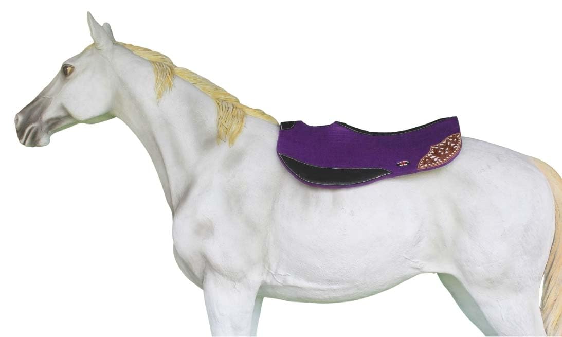 32" x 32" Western Contoured Wool Felt Saddle Pad Y68324