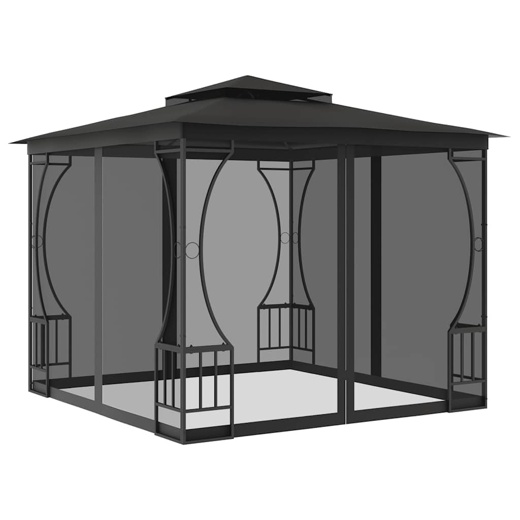 9.8'x9.8' Pop Up Outdoor Gazebo with Mosquito Netting T642326