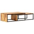 2 pcs Square Wood Nesting Tables W457
