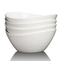 8 in White Ceramic Soup and Salad Bowls Set of 4 C5273