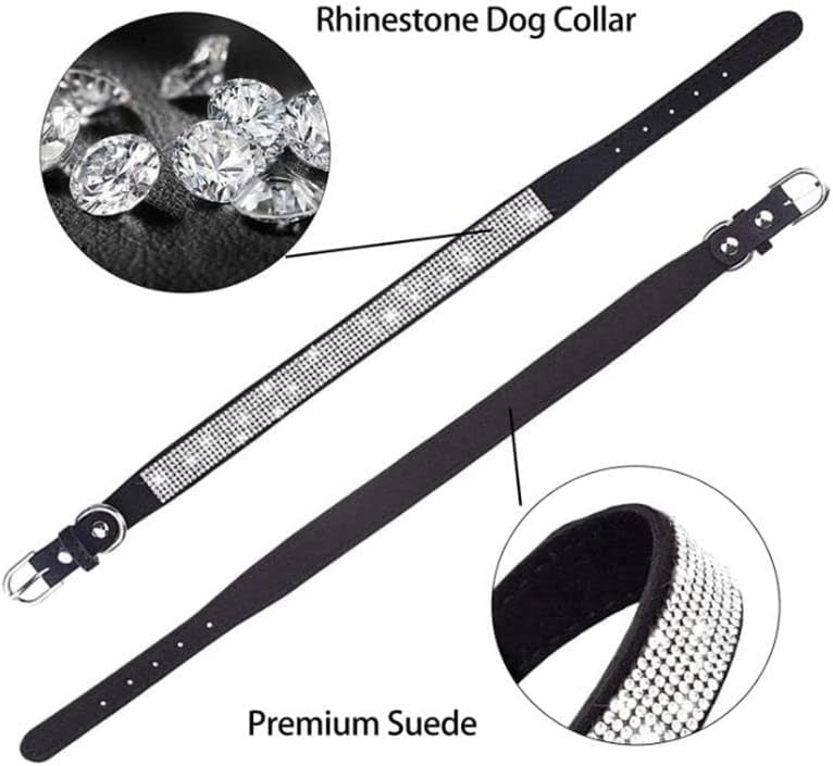 Small Dog Collar with Rhinestone Crystal (XXS, Pink) Y6066
