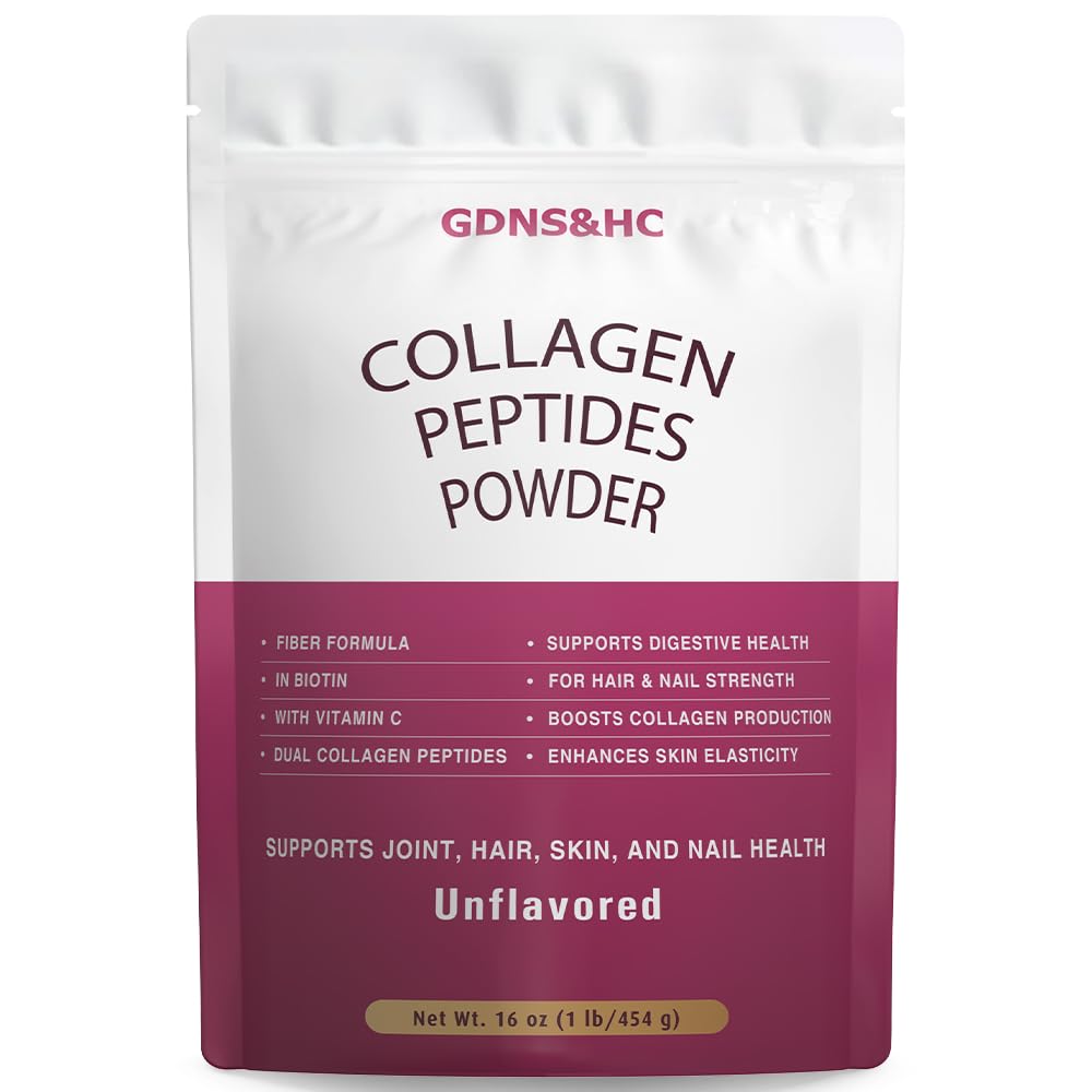 Unflavored Hydrolyzed Collagen Peptides Powder 16 oz B88459