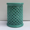 Ceramic Teal Decorative Garden Stool A709675