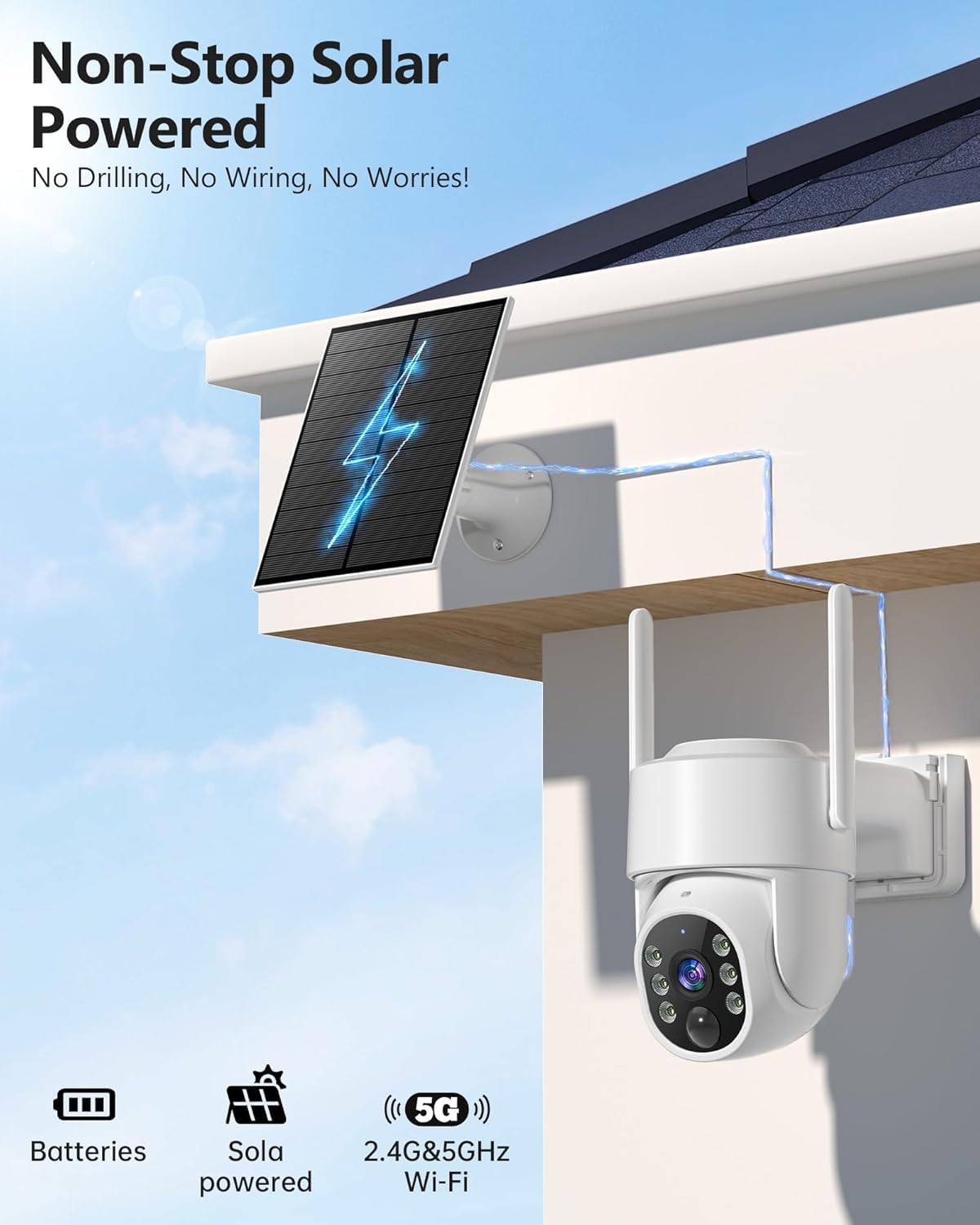 2K Solar Wireless Security Camera System 4 Packs G87100