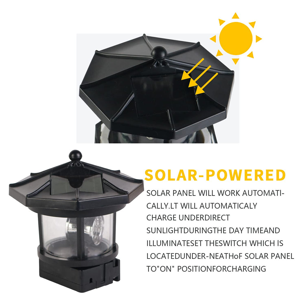 Solar Rotating Lighthouse Lamp Z9500