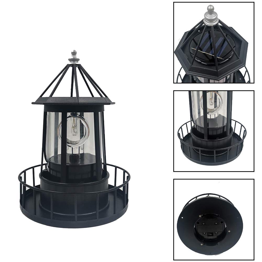 Solar LED Rotating Lighthouse Light F37059