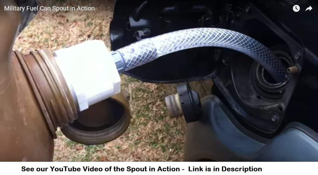 High-Flow Spout for Fuel Cans - 1 Inch Diameter Hose V4569
