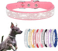 Small Dog Collar with Rhinestone Crystal (XXS, Pink) Y6066