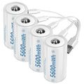 Rechargeable Lithium D Batteries 4 Pack D4326