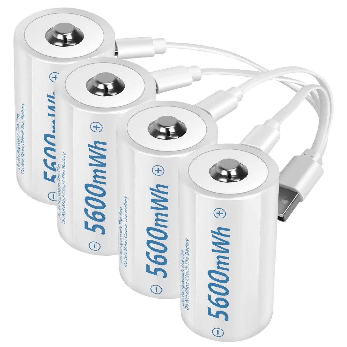 Rechargeable Lithium D Batteries 4 Pack D4326