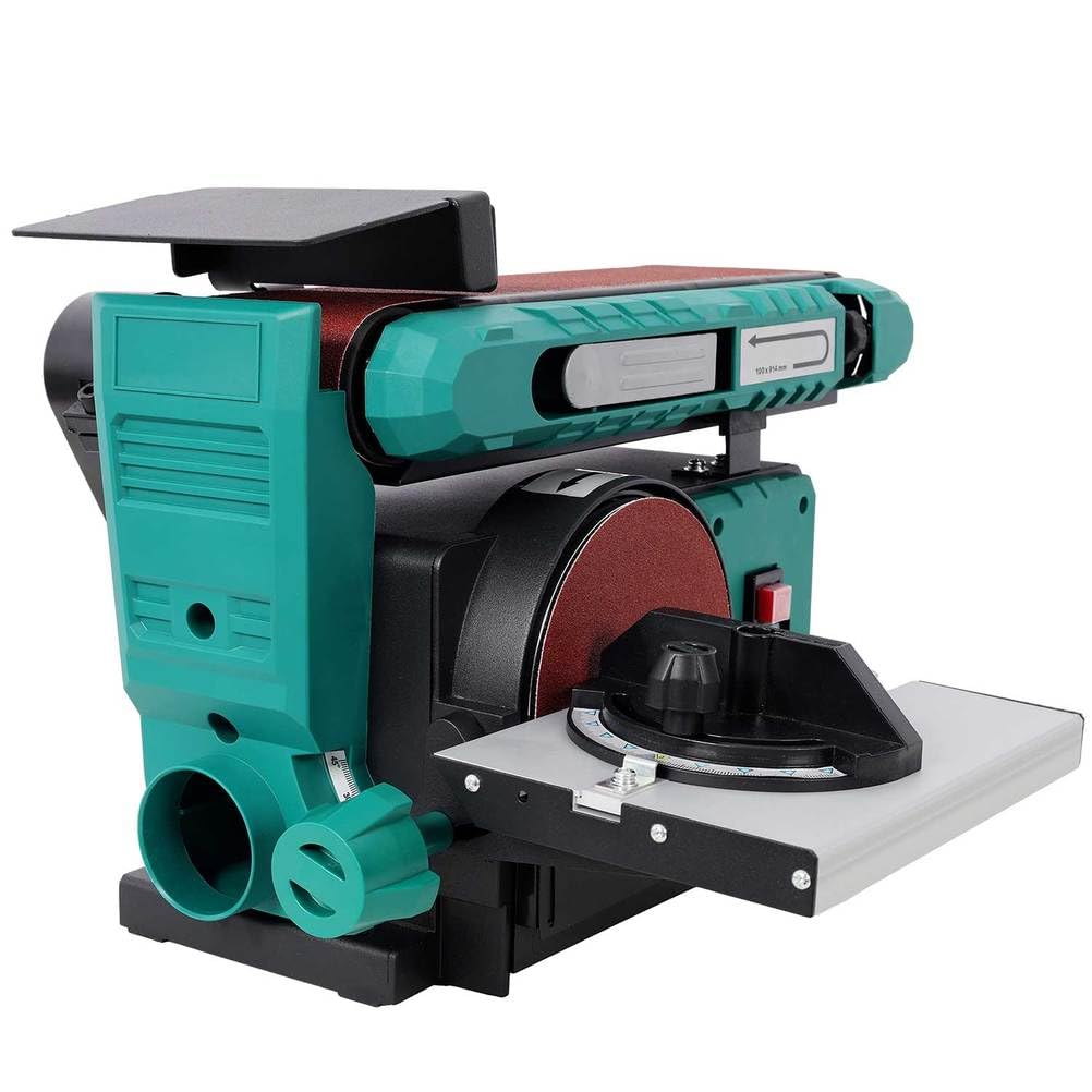 Benchtop Belt and Disc Sander, 4x36 Belt & 6" Disc, 0–90° Adjustable Table, Cast Iron Base, 120V Heavy Duty Sanding Machine H803