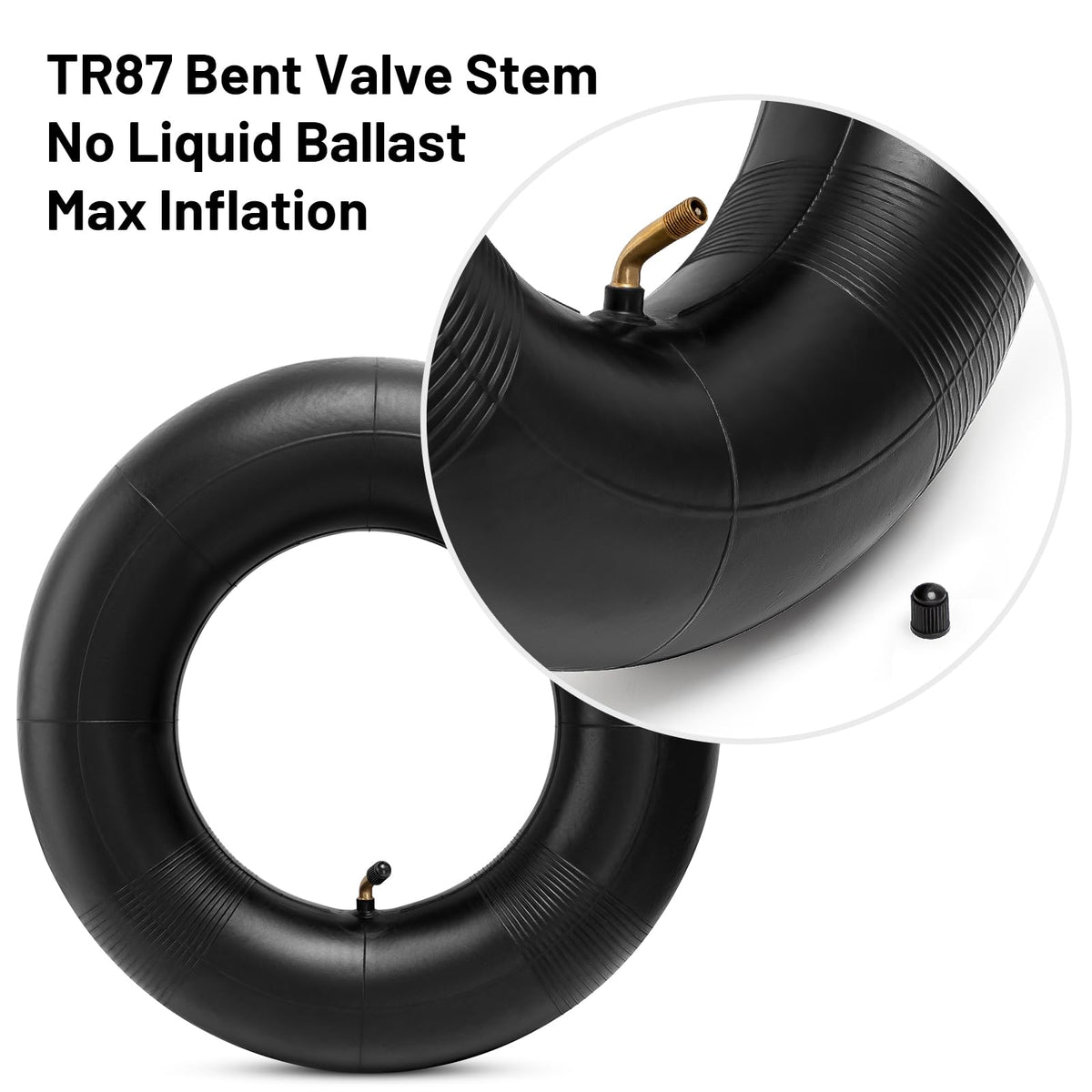 4.80/4.00-8 Replacement Tire Inner Tube with TR87 Angled Valve Pack of 2 B1241