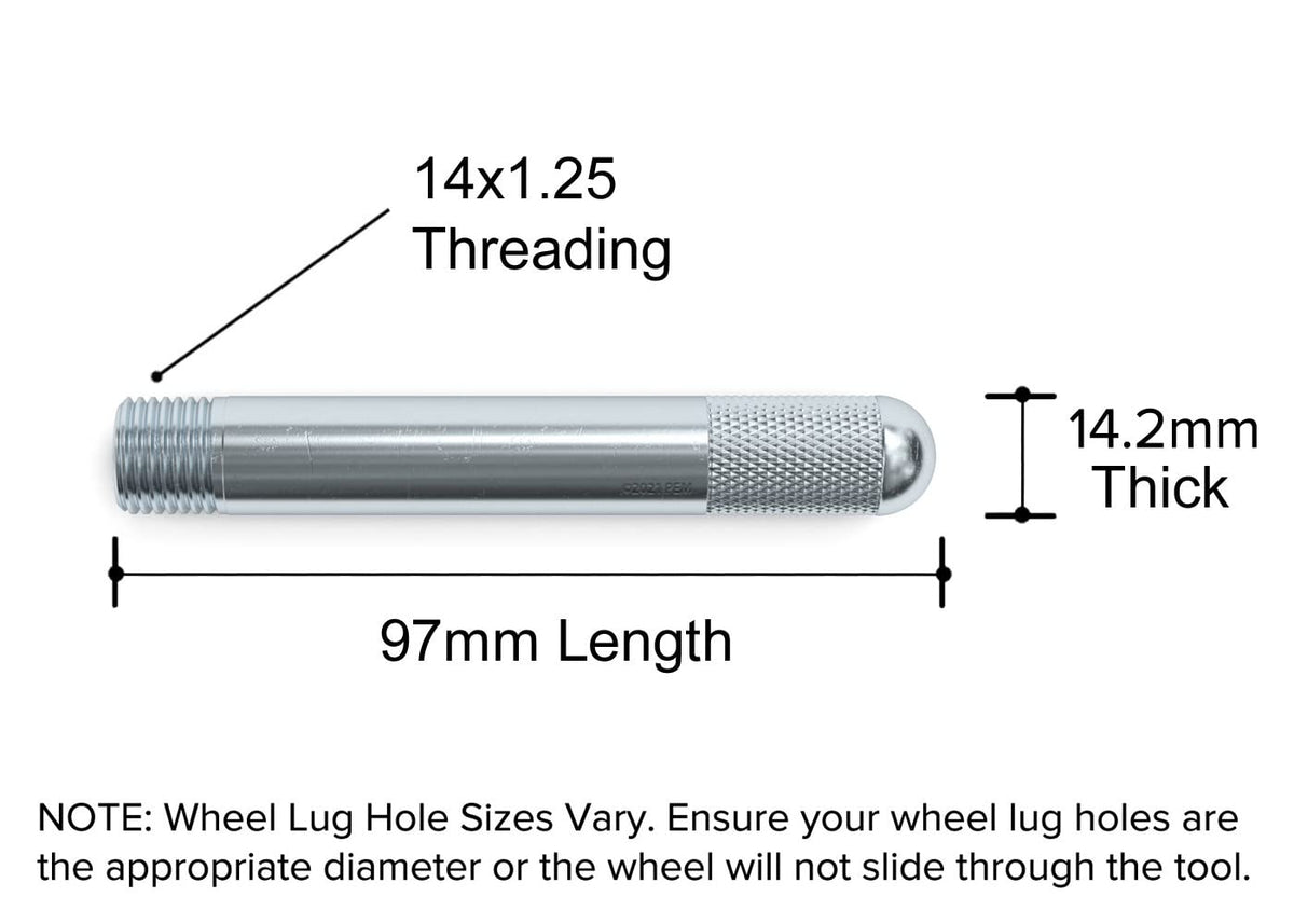 Wheel Hanger M14x1.25 97mm Length Silver Pack of 2 T78063