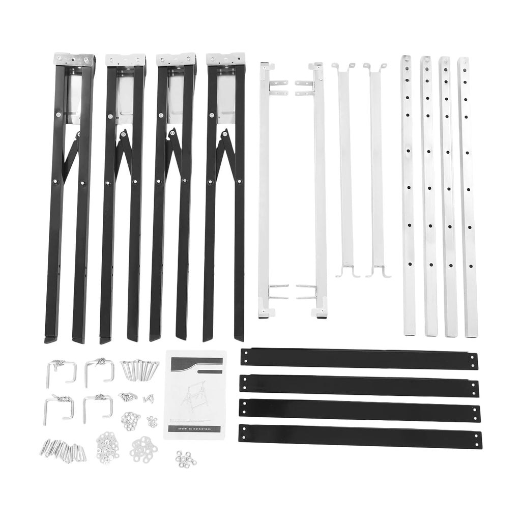 2-Pack Folding Saw Horses Height Adjustable Steel Construction E1857