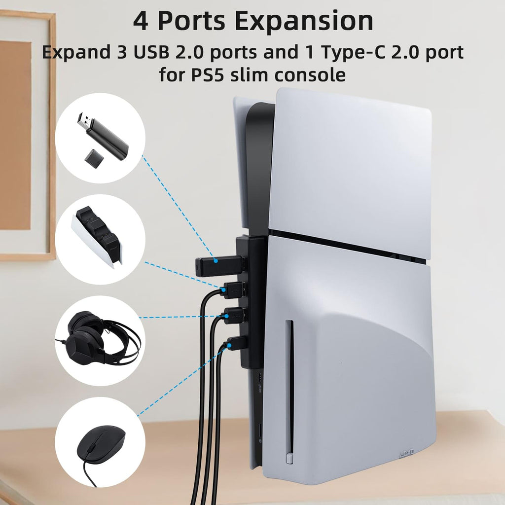 Black 4 Ports USB 2.0 Hub Q709534
