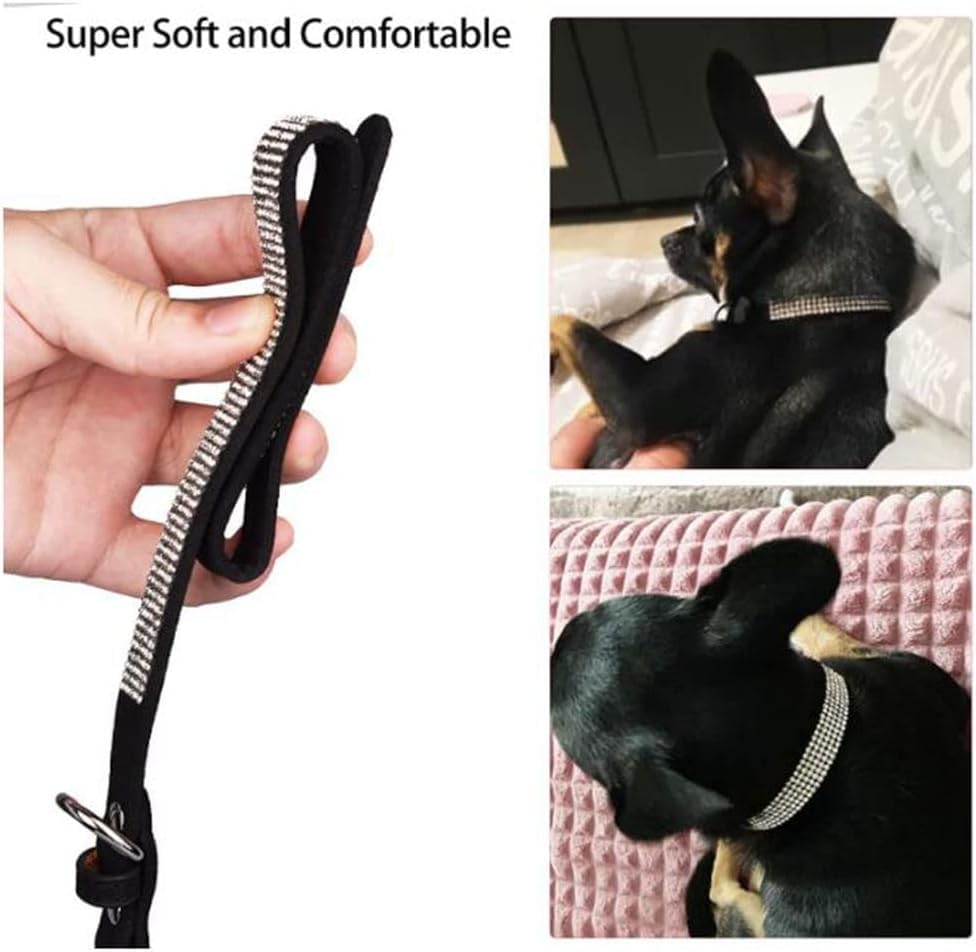 Small Dog Collar with Rhinestone Crystal (XXS, Pink) Y6066