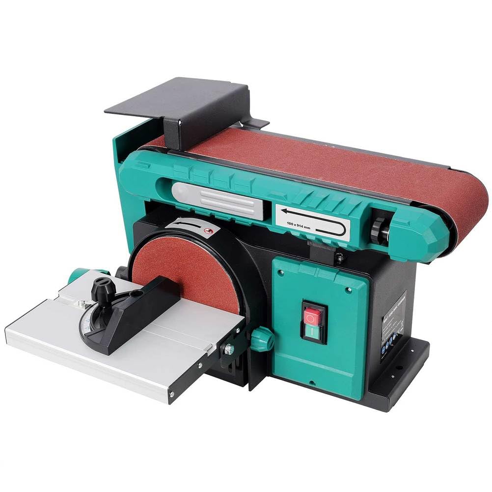 Benchtop Belt and Disc Sander, 4x36 Belt & 6" Disc, 0–90° Adjustable Table, Cast Iron Base, 120V Heavy Duty Sanding Machine H803