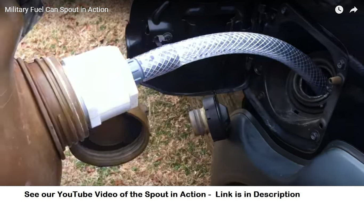 High-Flow Spout for Fuel Cans - 1 Inch Diameter Hose V4569