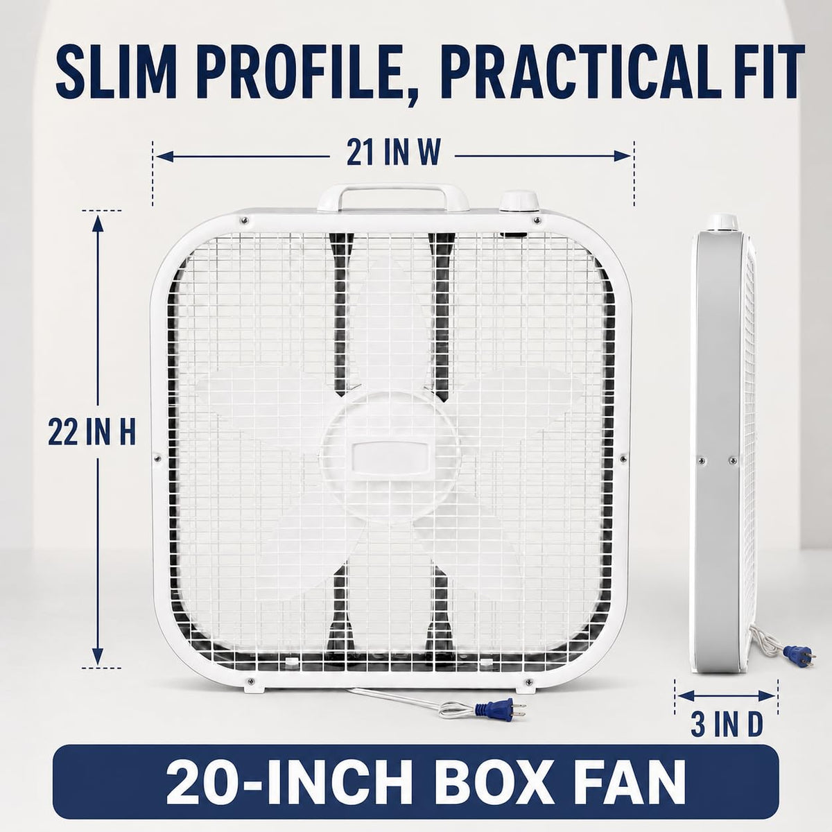 20-Inch 3 Speed Box Fan M665085
