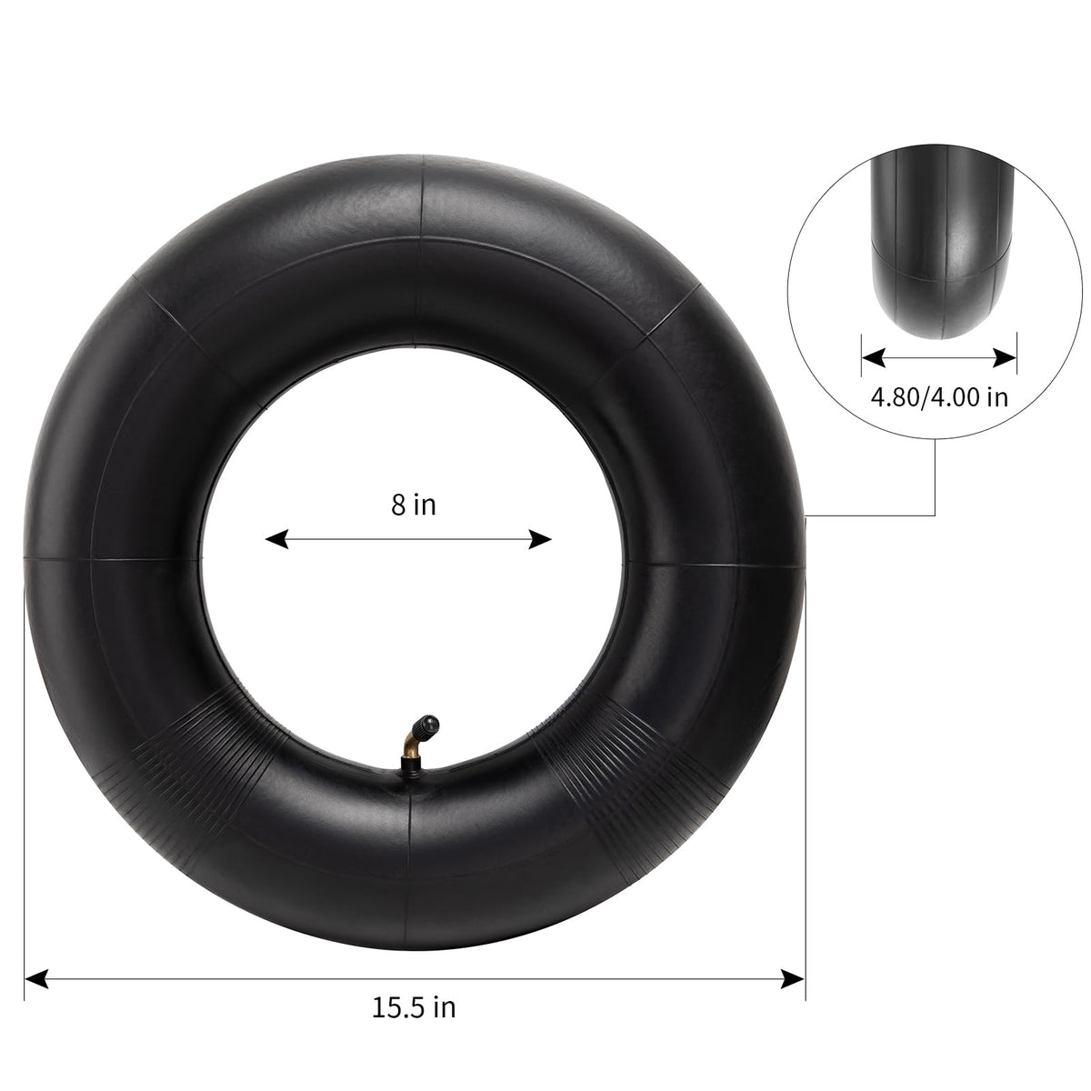 4.80/4.00-8 Replacement Tire Inner Tube with TR87 Angled Valve Pack of 2 B1241