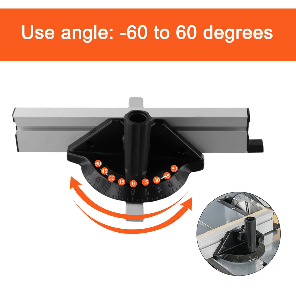 Table Saw Miter Gauge with Fence -60 To 60 Degrees V6929