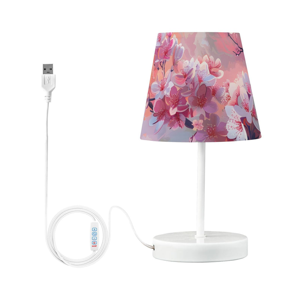 Cherry Blossoms Painting 3-Way Dimmable LED Table Lamp X135703
