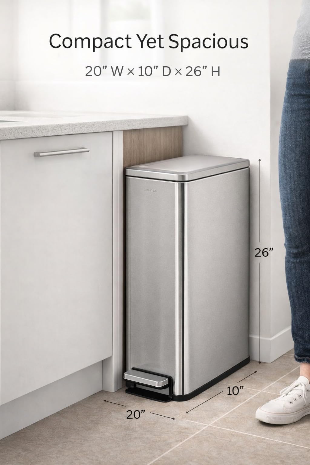 43L Dual Recycling Bin Stainless Steel E73772