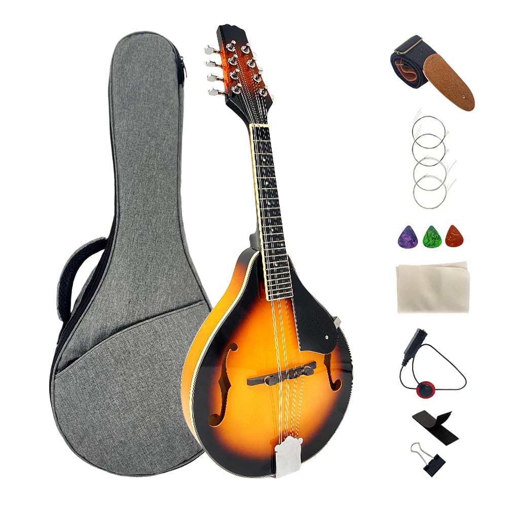 8 String A Style Acoustic Mandolin Kit with Carrying Case W49474