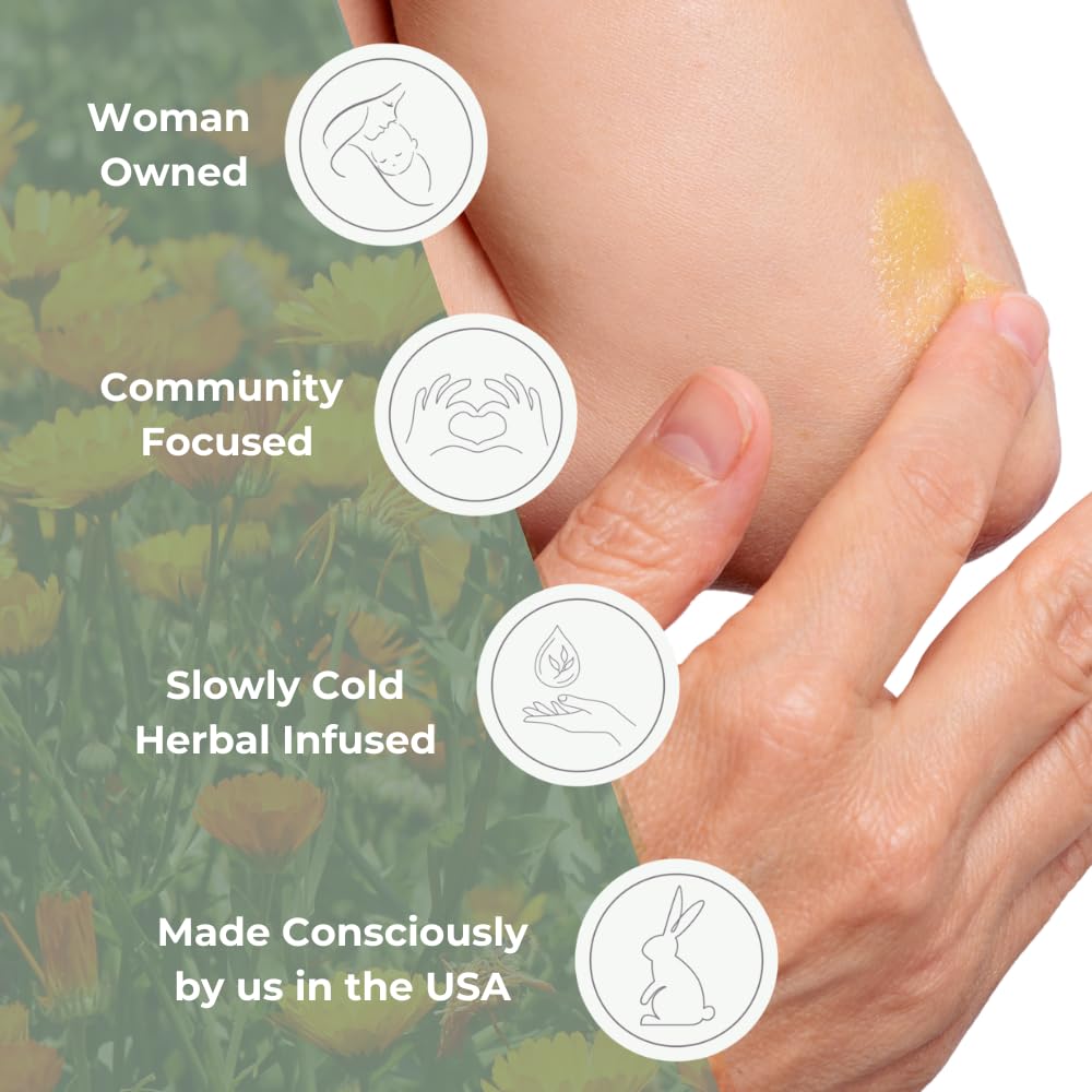 Natural Moisturizing Unscented Calendula Skin Salve, 1 oz 2 Pack T6090
