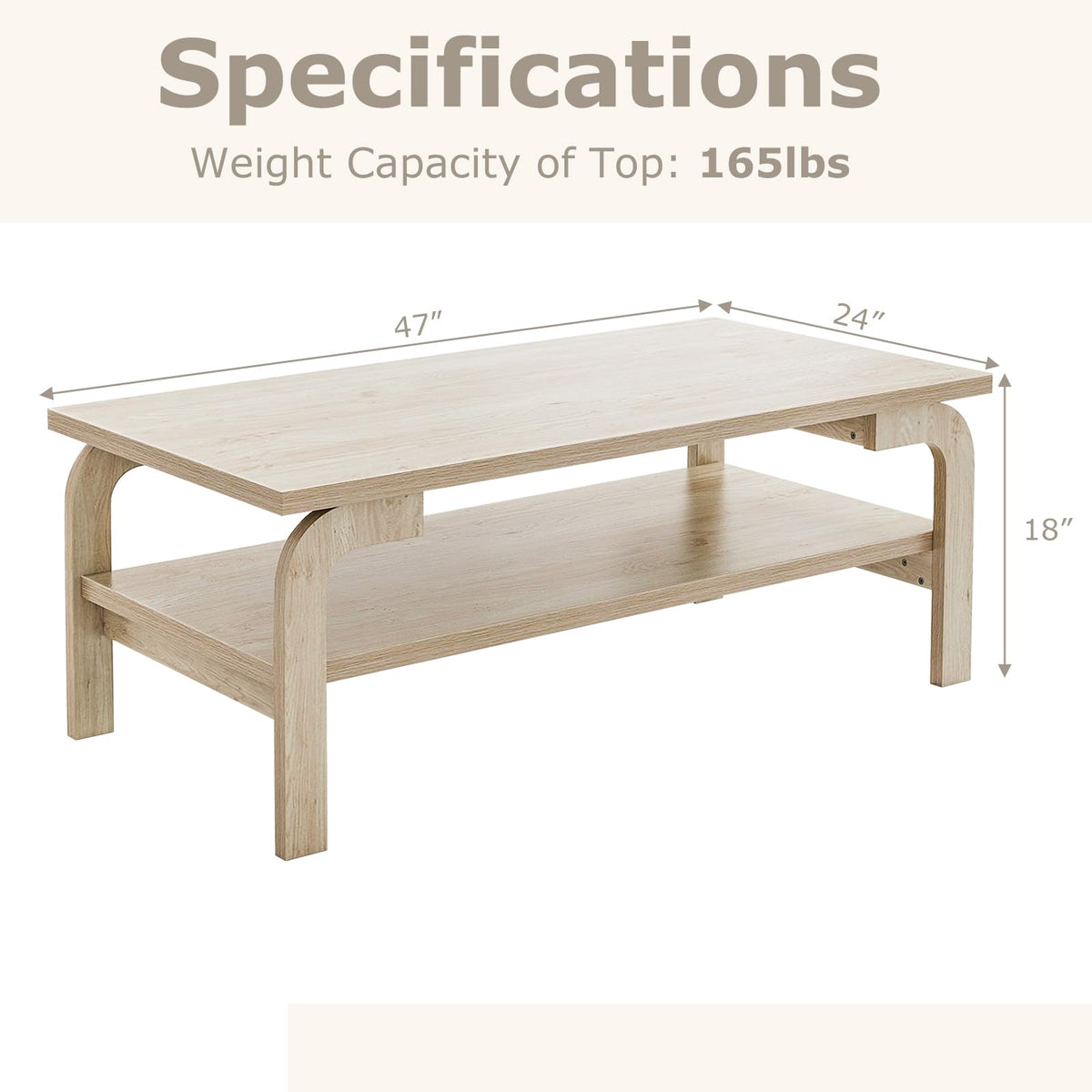 2-Tier Coffee Table with Storage R63351