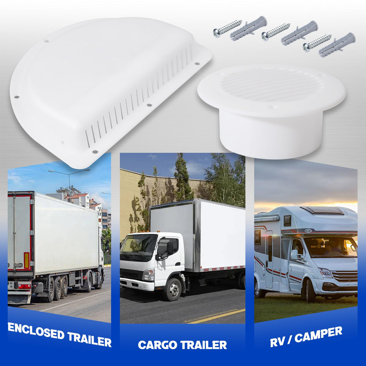 RV Vent Covers with Mounting Hardware G9026