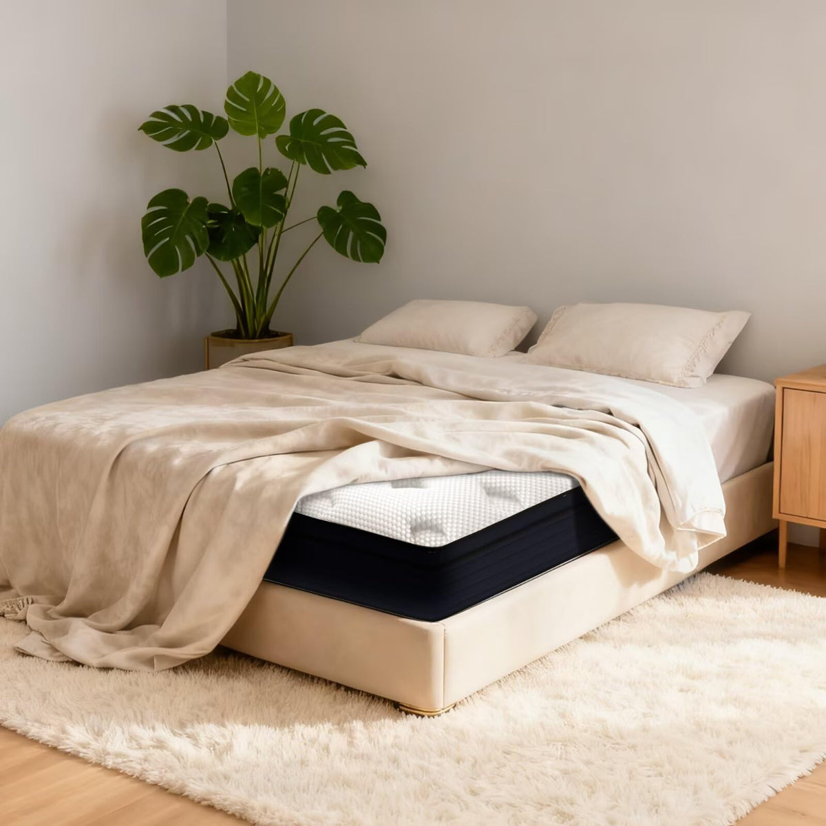 14 Inch Hybrid Green Tea Cooling Gel Memory Foam Mattress W25046