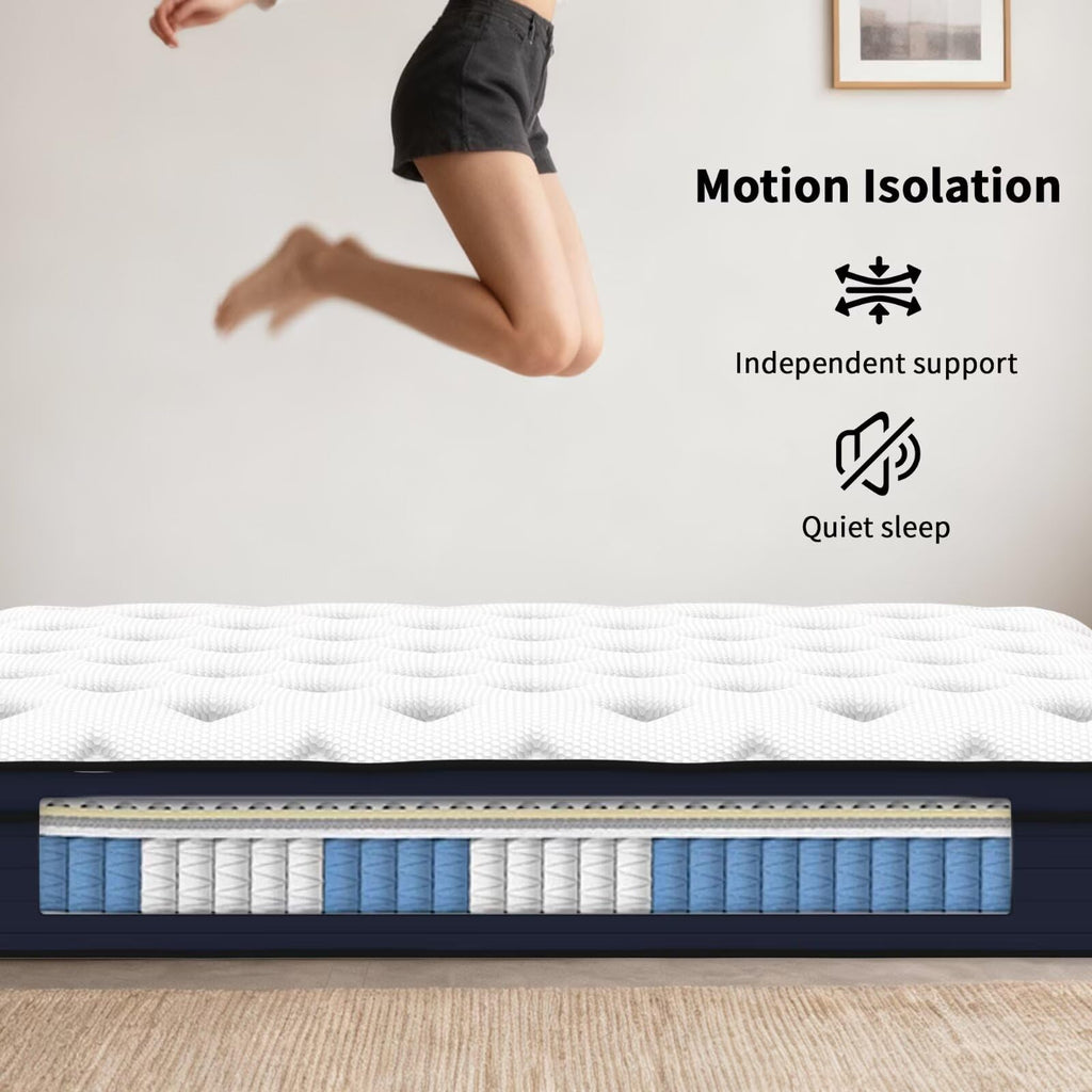 14 Inch Hybrid Green Tea Cooling Gel Memory Foam Mattress W25046