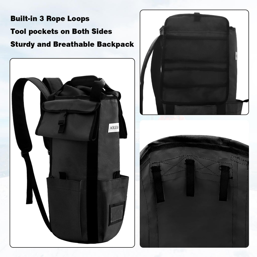 Arborist Rope Storage Bag Large Capacity 1680D Thicken Nylon with Hand Straps A47527