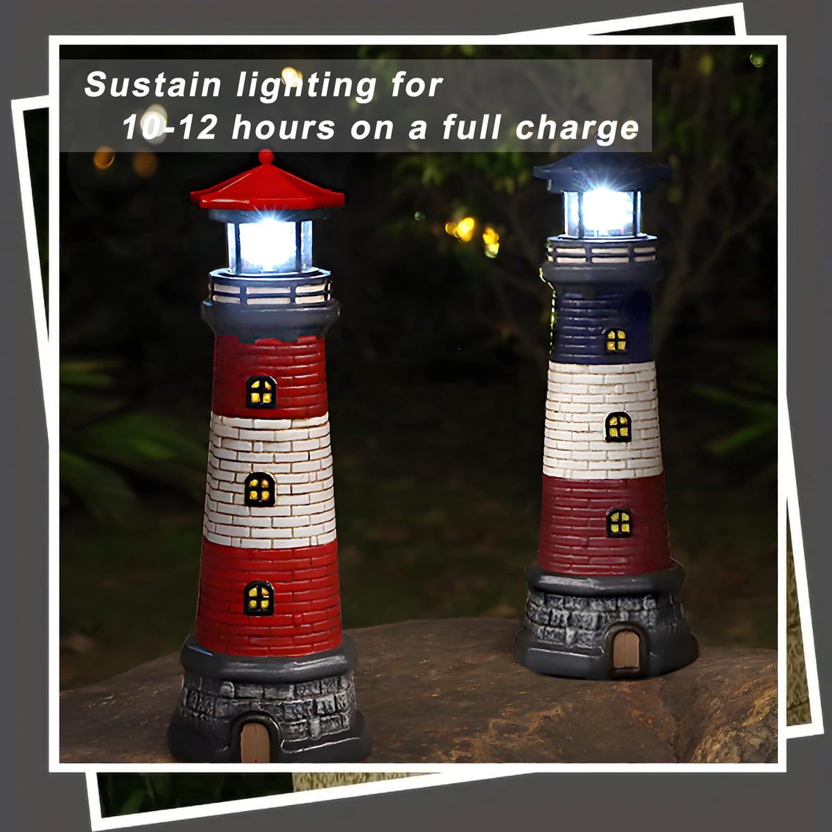 Solar Lighthouse Outdoor Garden Statue A2147