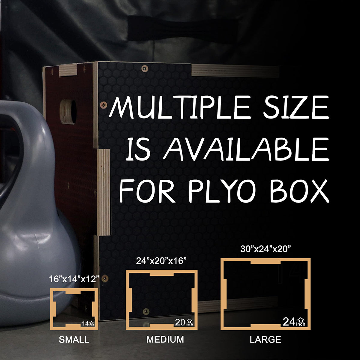 3 in 1 Non-Slip Wooden Plyo Box T80552