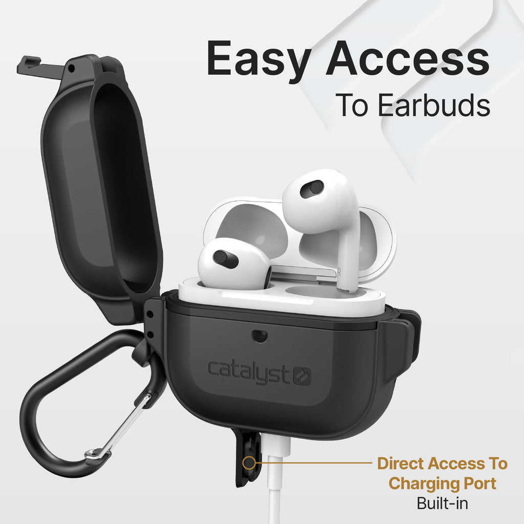 Waterproof Shockproof Protective Case for AirPods 3rd Generation with Carabiner W221109