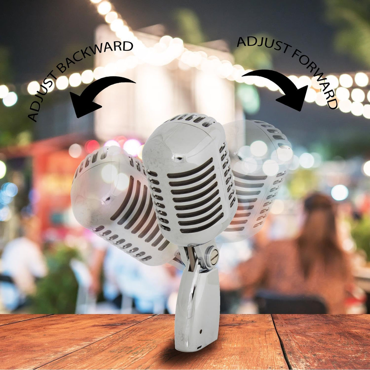 Silver Retro Dynamic Vocal Microphone U9002