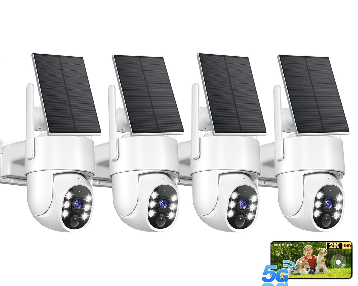 2K Solar Wireless Security Camera System 4 Packs G87100