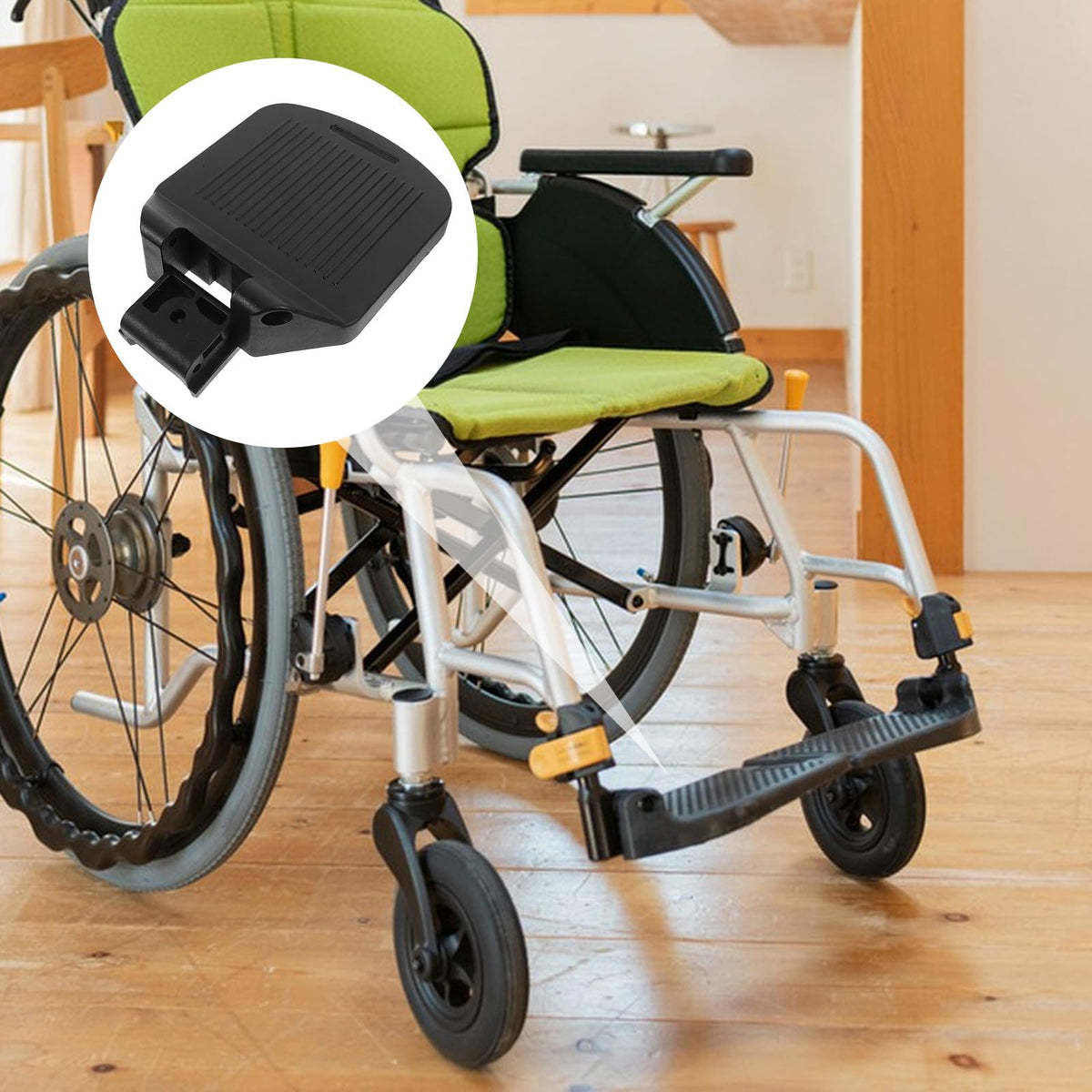 2pcs Adjustable Heavy Duty Wheelchair Footrest D222148